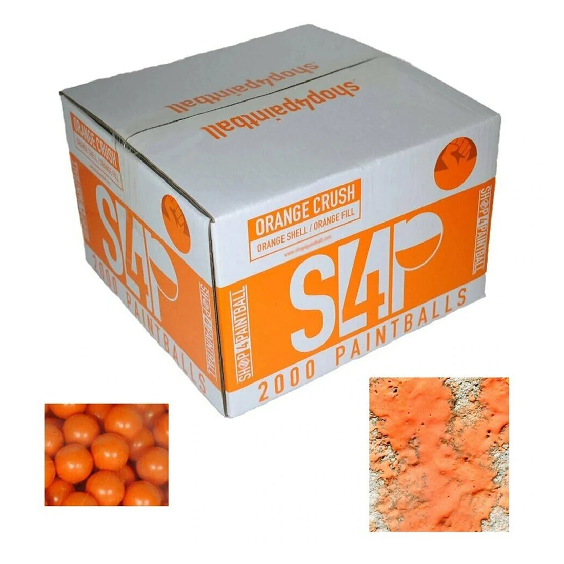 
Best Quality Shop4Paintball - .68 Caliber Scenario/General Play Paintballs - Orange Crush 500 rounds 