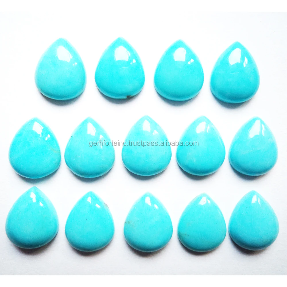 Natural Arizona Turquoise Pear Shape Free Size Cabochon Turquoise Jewelry Making Loose Gemstone Bulk Wholesale AAA Turquoise
