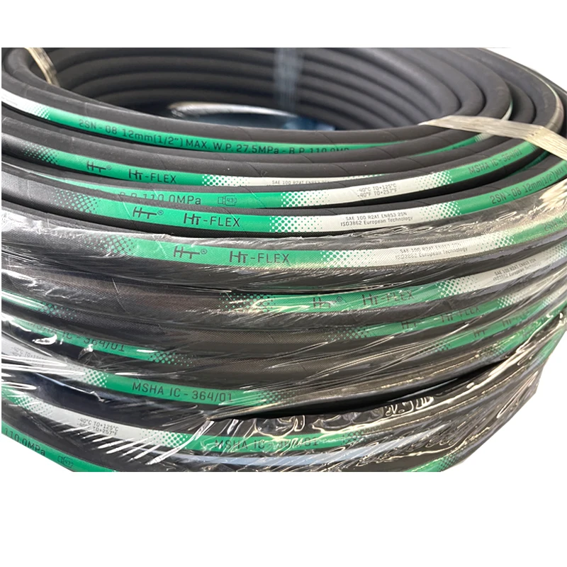 Гидравлический шланг высокого давления для экскаватора гибкий резиновый Масляный SAE R1 R2