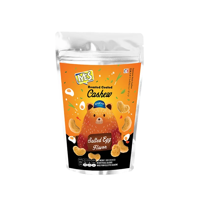 
High Quality Cashew Nuts Roasted Coated Snack Iyes Bean Bean Bear 100 gr Salted Egg Flavor 
