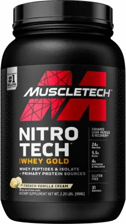 Verify Nitro Tech 100% Whey Gold MuscleTech Whey Protein Double Rich Chocolate Flavor