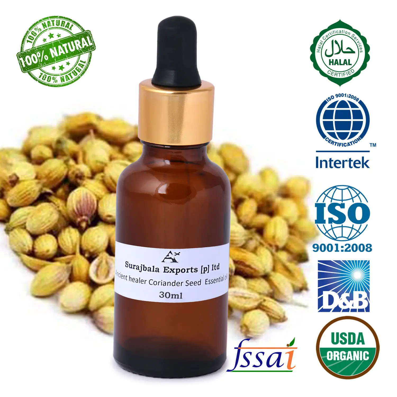 100% Pure Natural  Essential Coriander Oil