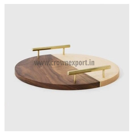 Excellent Marble Serving Tray Rectangular White & Black Marble Trinket Tray For Jewelry Granite Tray with Gold Plated Handles