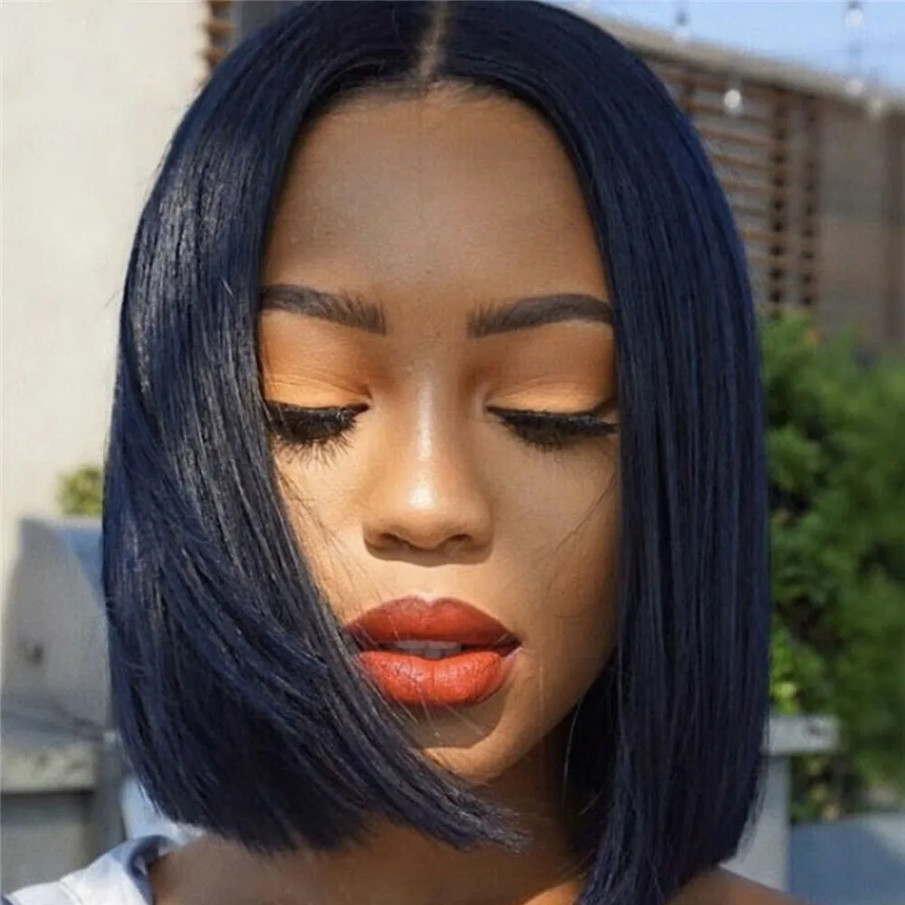 Wholesale Prices Virgin Cuticle Aligned Straight Glueless Peruvian Hair Full Lace Front Pixie Cut Short Human Hair Bob Wigs
