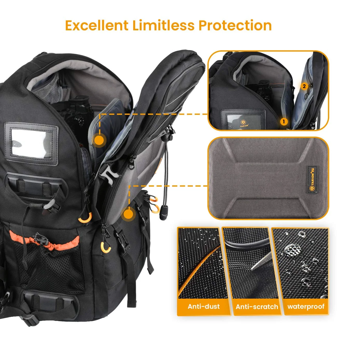 
Pro 2 Bags in 1 Camera bag Large with 15.6