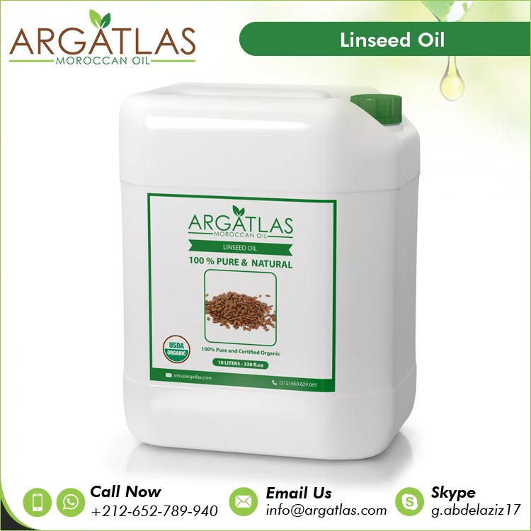 Liquid Form Organic Wound Healing Properties Linseed Oil from Morocco