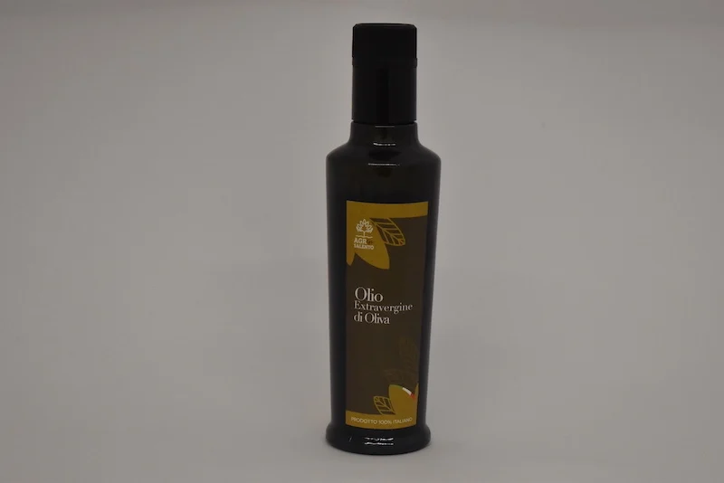 Premium Italian Quality Extra Virgin Olive Oil 0,25 l - Mediterranean diet, edible EVO OIL glass bottle