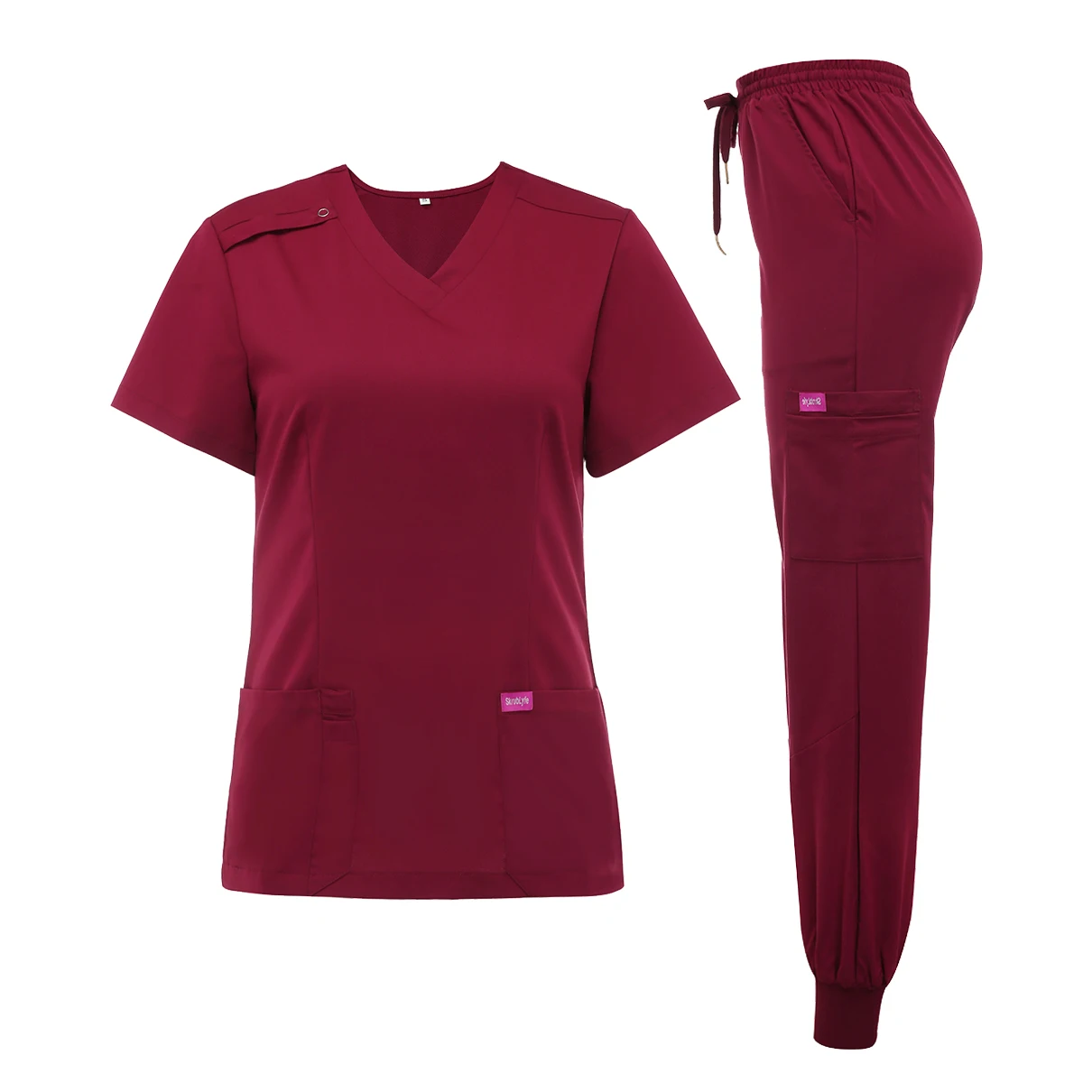 
customize embroidery logo women soft doctor scrubs sets uniform 