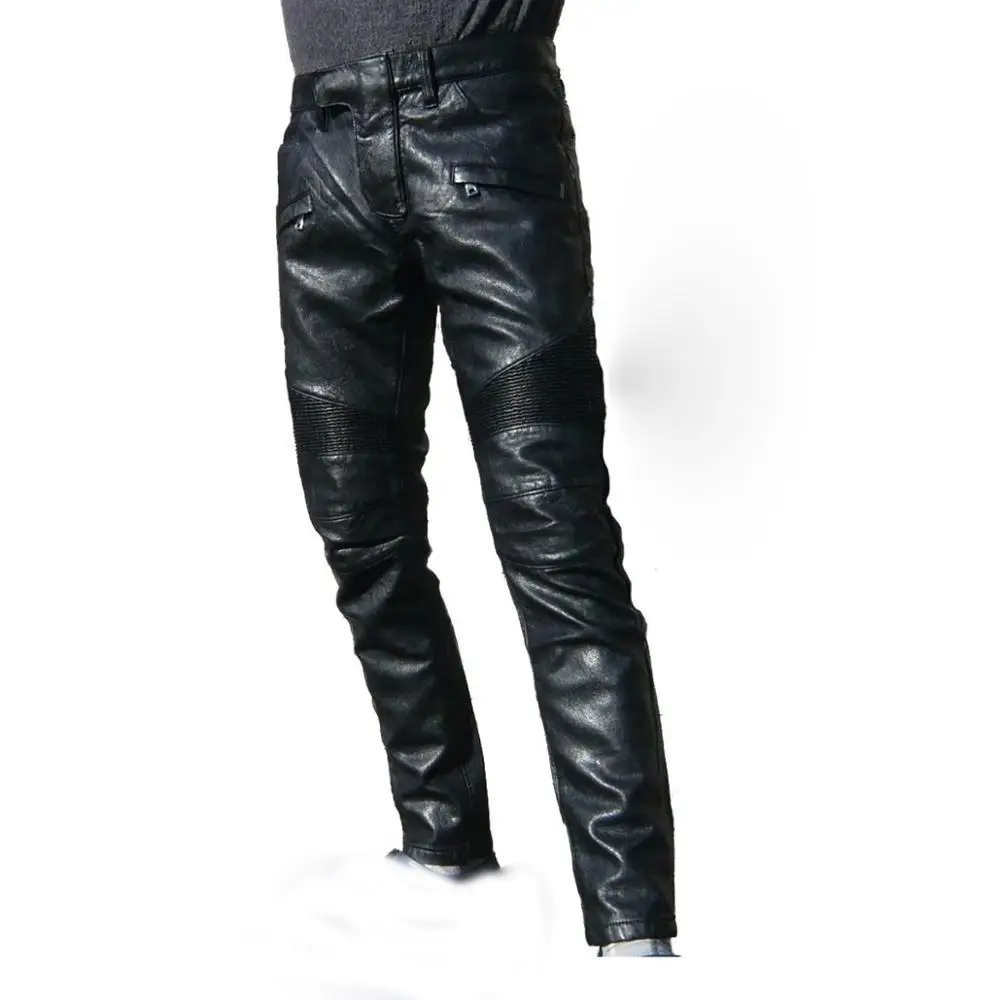 biker leather pants man/motorcycle leather pant/motorcycle pants
