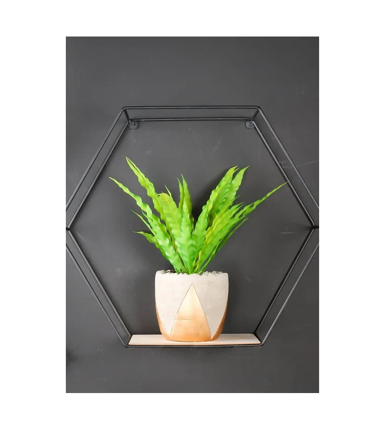 Latest Design Square Black Wall Shelf Wooden Plank Iron all Sizes Living Room Storage Objects Home Decor Wholesale Price India