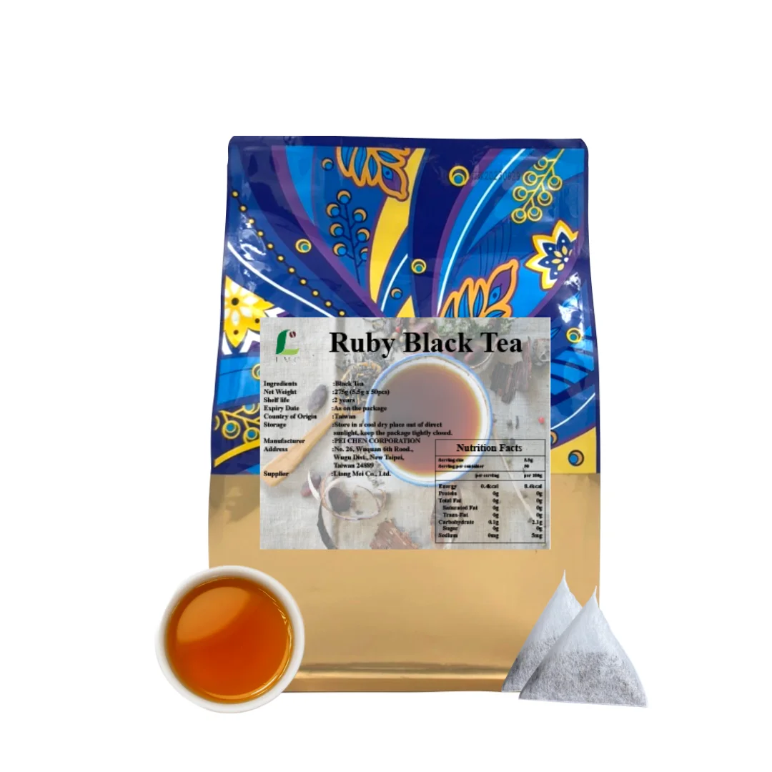 Ready To Ship LMC Taiwan Supplier Ruby Black Tea Pyramid Tea Bag Black Tea Leaves