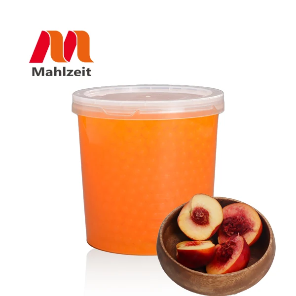 High Quality Delicious Bubble Tea Beverage Ingredients Peach Flavor Popping Boba