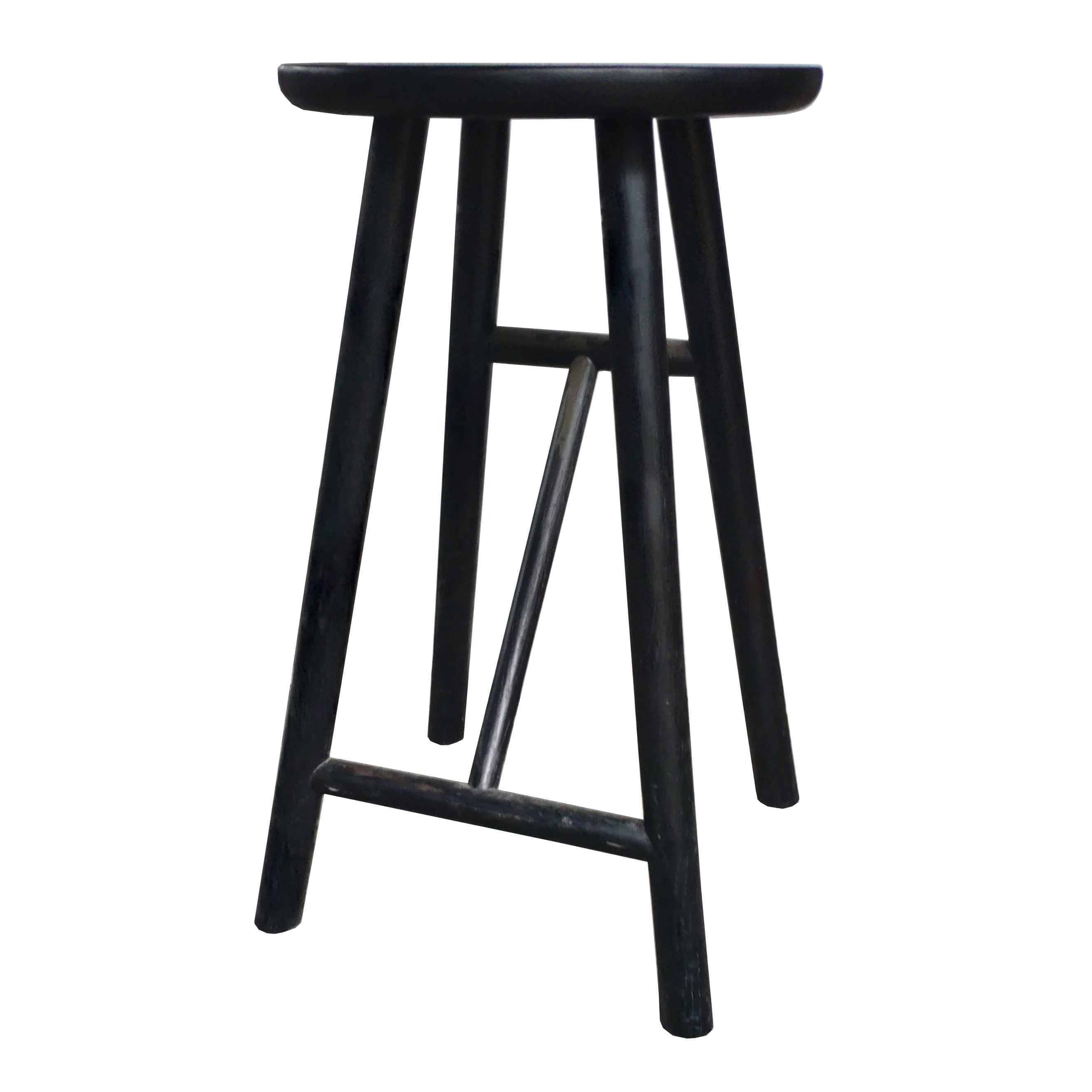 made in vietnam unique design back chair wood seat bar furniture