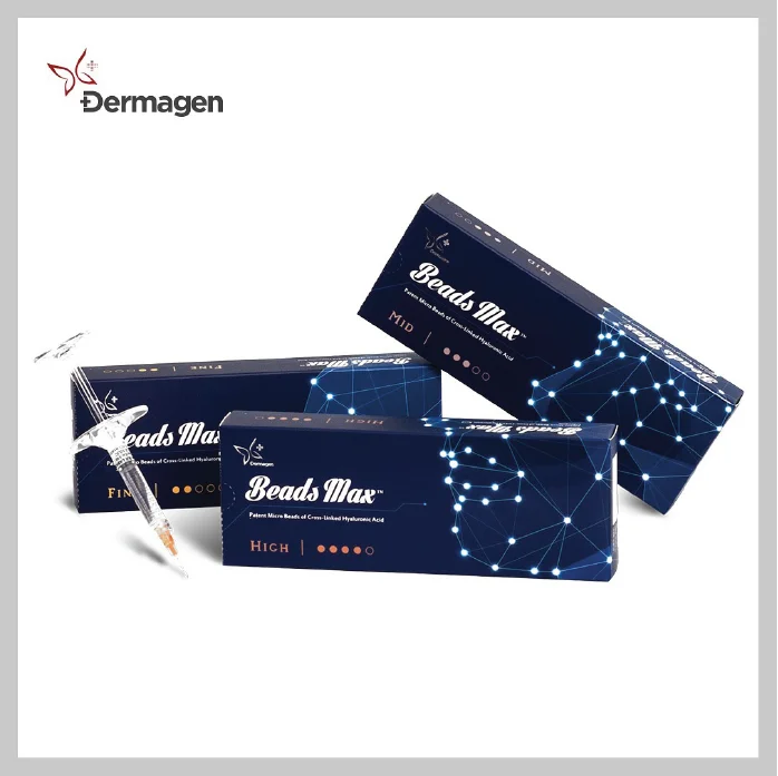 Beads Max Filler HA Hyaluronic Acid Dermal Filler Facial Filler for Forehead Nose Lips Chin Face anti-wrinkle Made in Korea