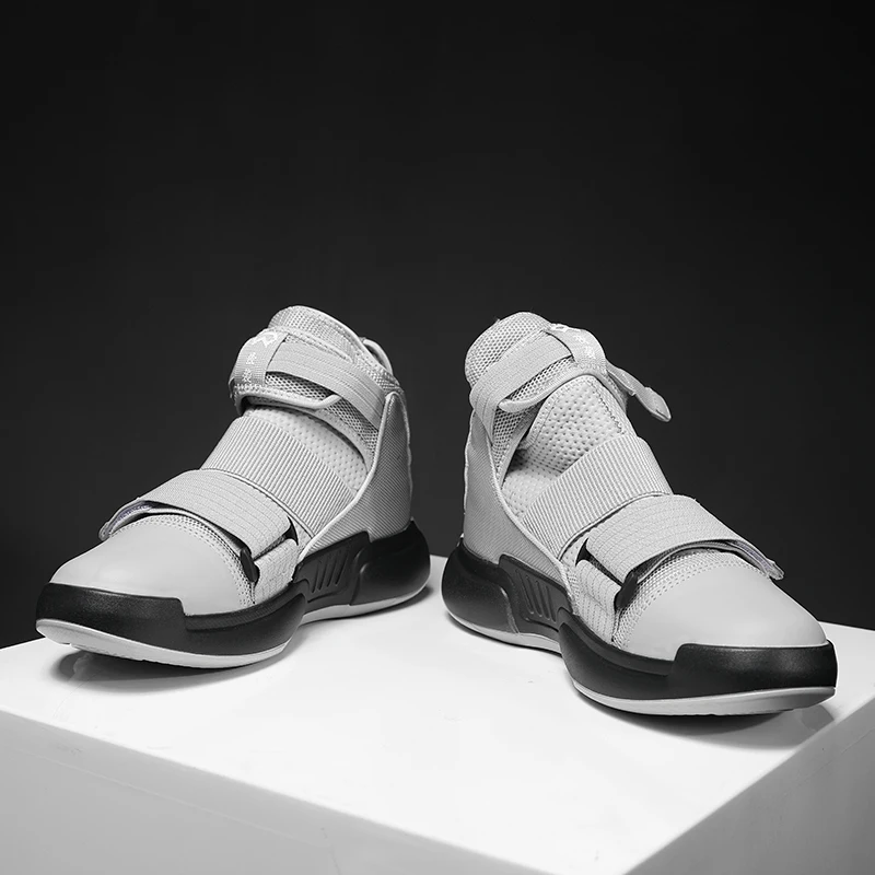 Мужские спортивные высокие кроссовки, красные повседневные сетчатые кроссовки в стиле хип-хоп, 2020