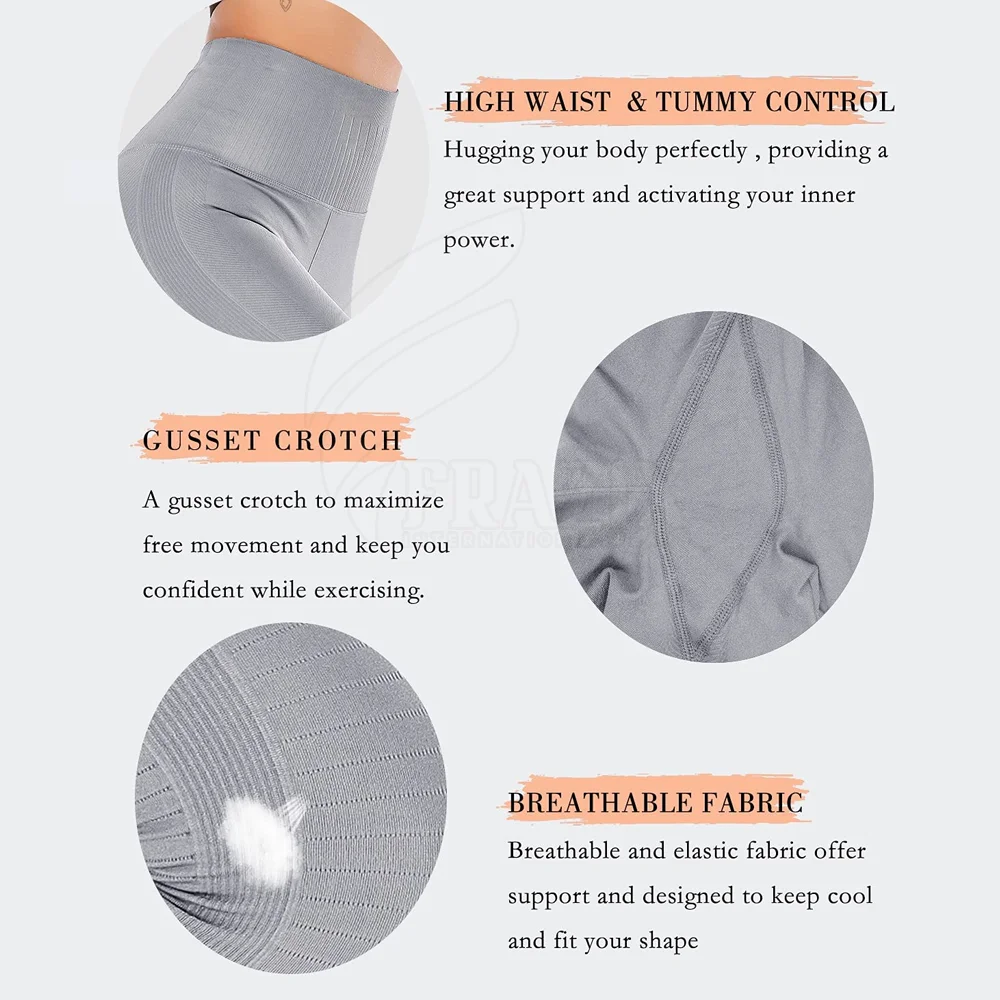 Top Selling Gym Yoga Leggings For Women Seamless Tight Legging High Waist Scrunch Butt Workout Running Yoga Pants Leggings