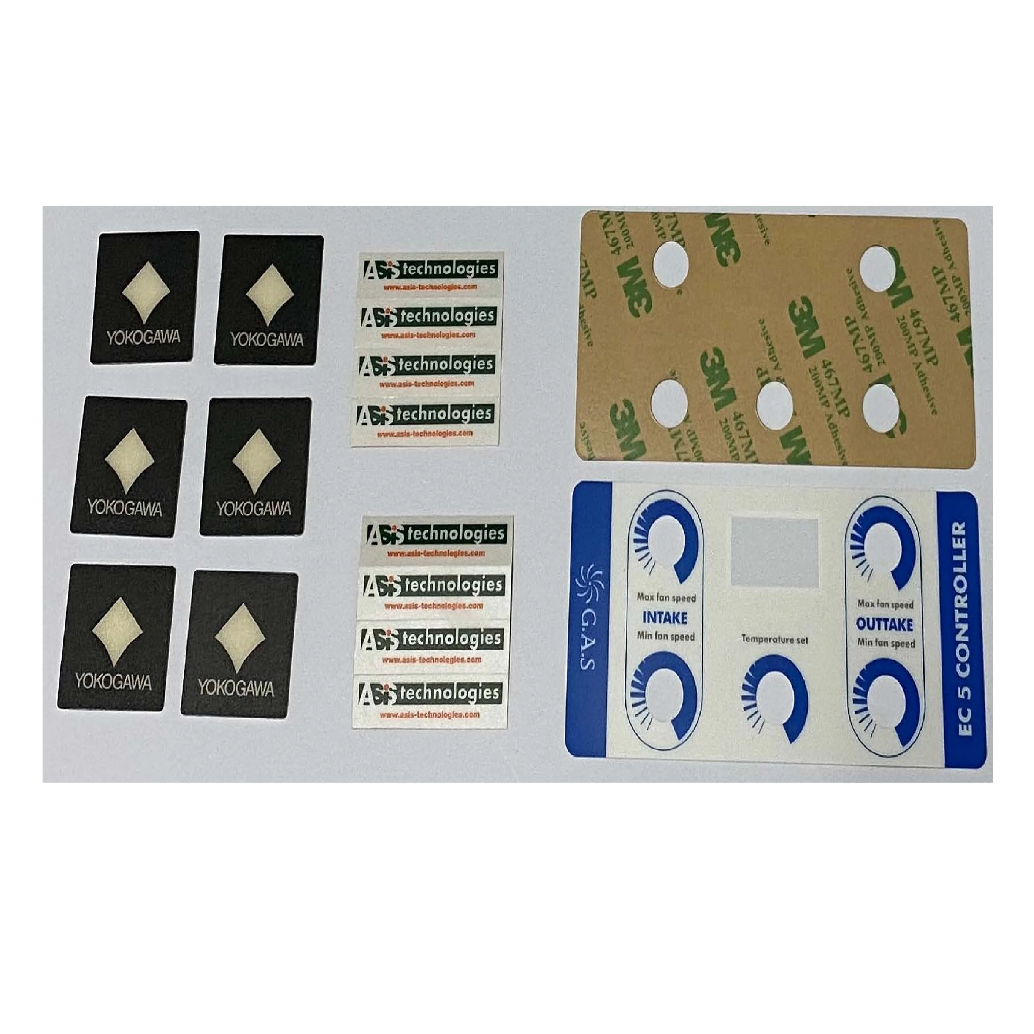 Silkscreen processing logo label custom from Singapore PET materials high-quality adhesives Design Color