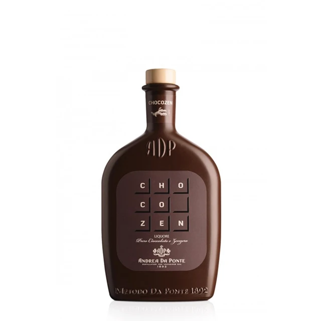 GINGER CHOCOLATE Liquor CHOCOZEN 50CL CON GRAPPA DI PROSECCO Bottle Packaging BROWN Liqueur with 36 Shelf Life 21 % Alcohol