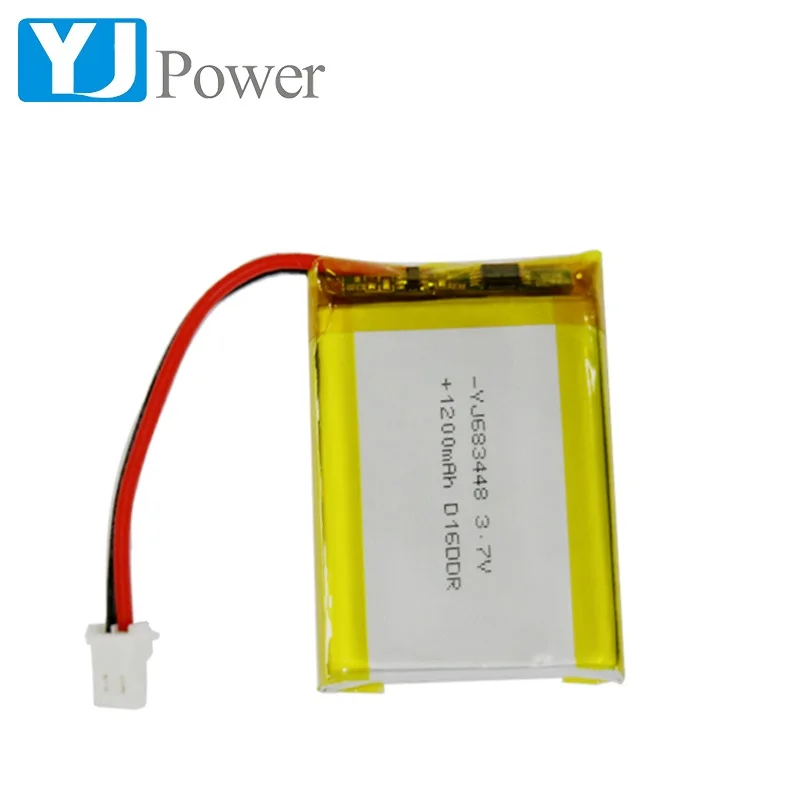 1200mAh 3.7v li-polymer battery lipo battery 3.7v 683448  for wireless equipments