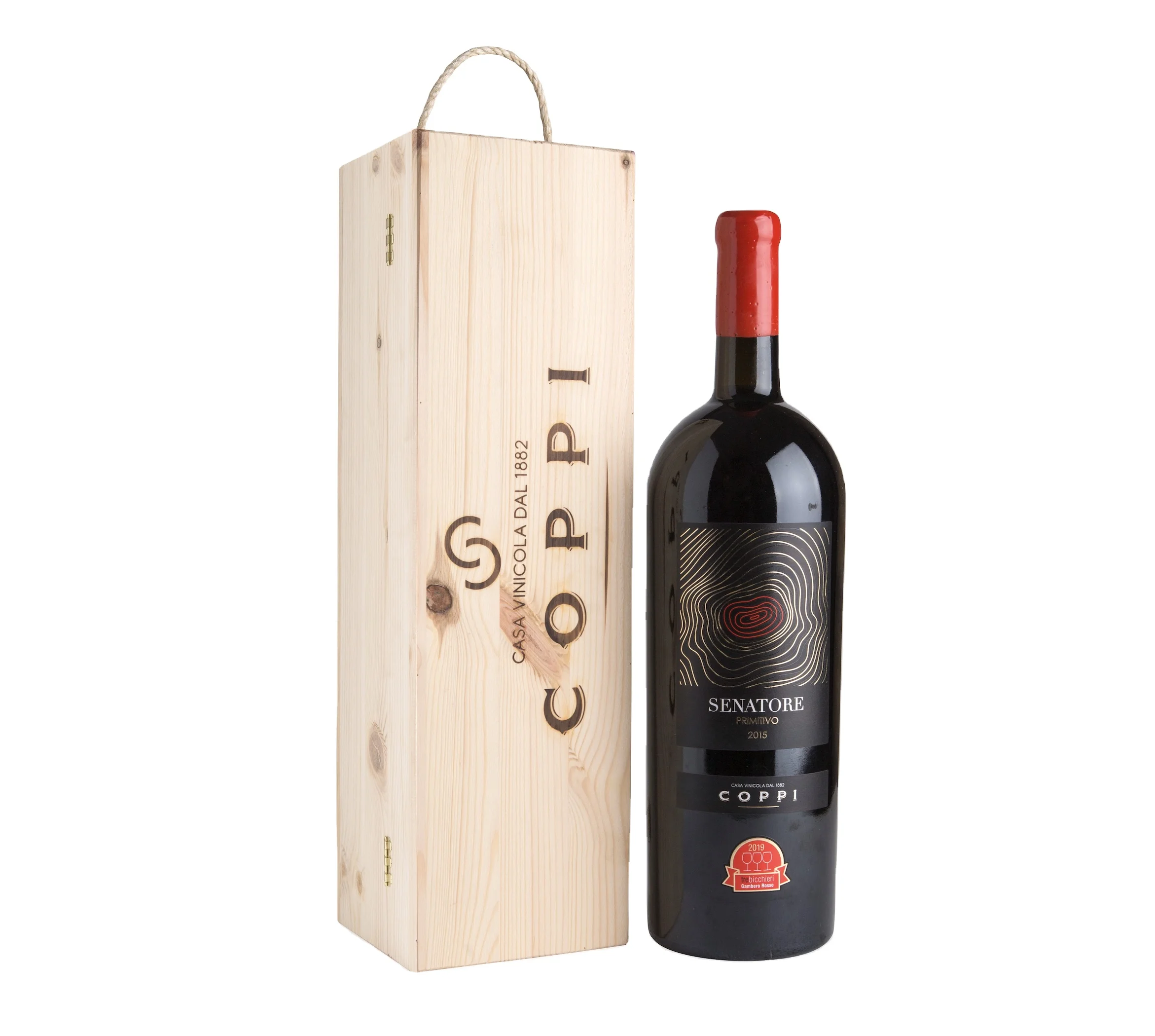 Оптовая продажа деревянная коробка 13.50% с содержанием алкоголя Primitivo красное вино итальянское в
