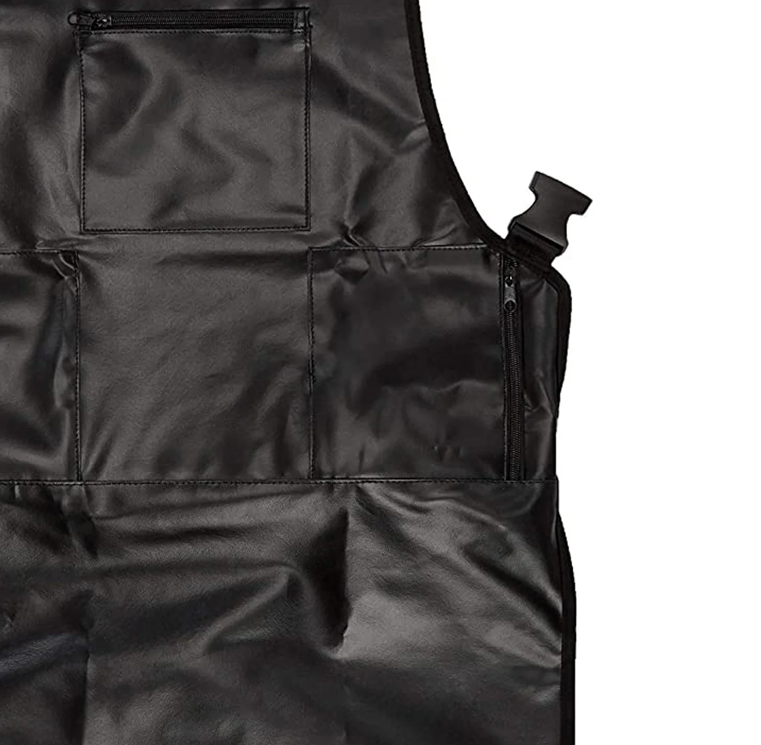 2021 new design Recycled cross back straps linen fabric beauty barber apron