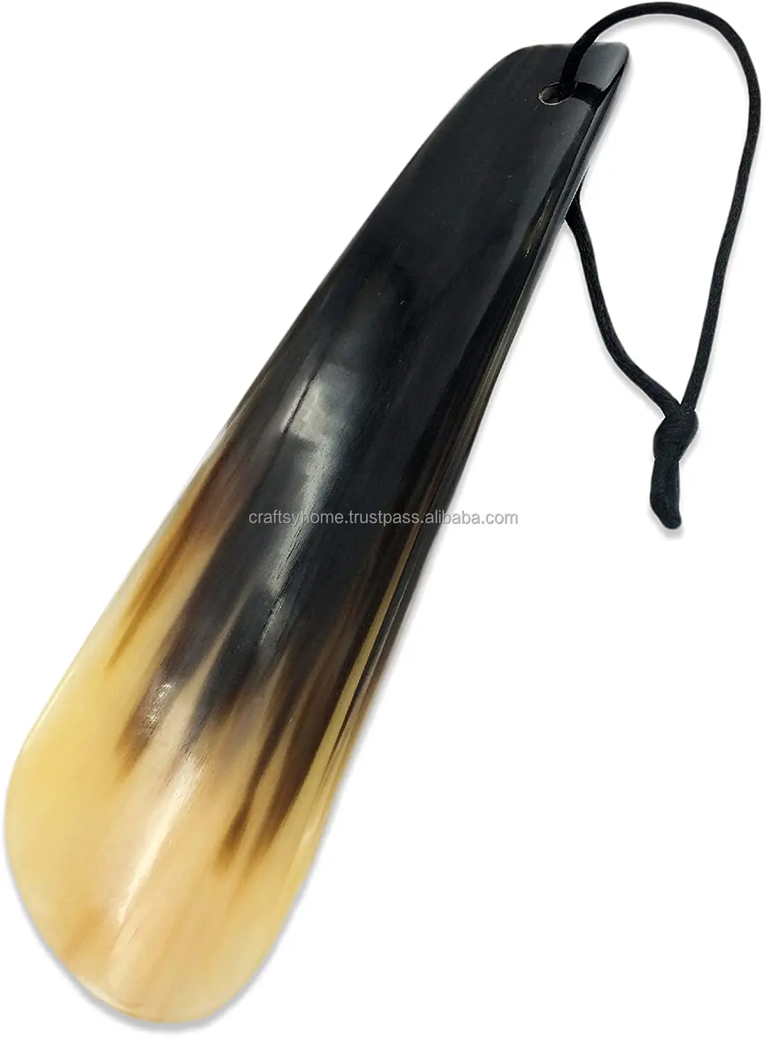 Natural Buffalo Shoe Accessories of Polished Short Shoe Horn & Long Shoe Horn with  Handle & Customized logo by India Handicraft