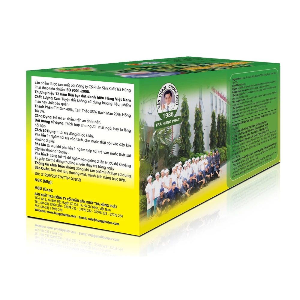
Lotus Plumule Tea from Vietnam Blended Flavored Herbal Bagged Tea with 2 Years Shelf Life with HACCP and ISO Certified 