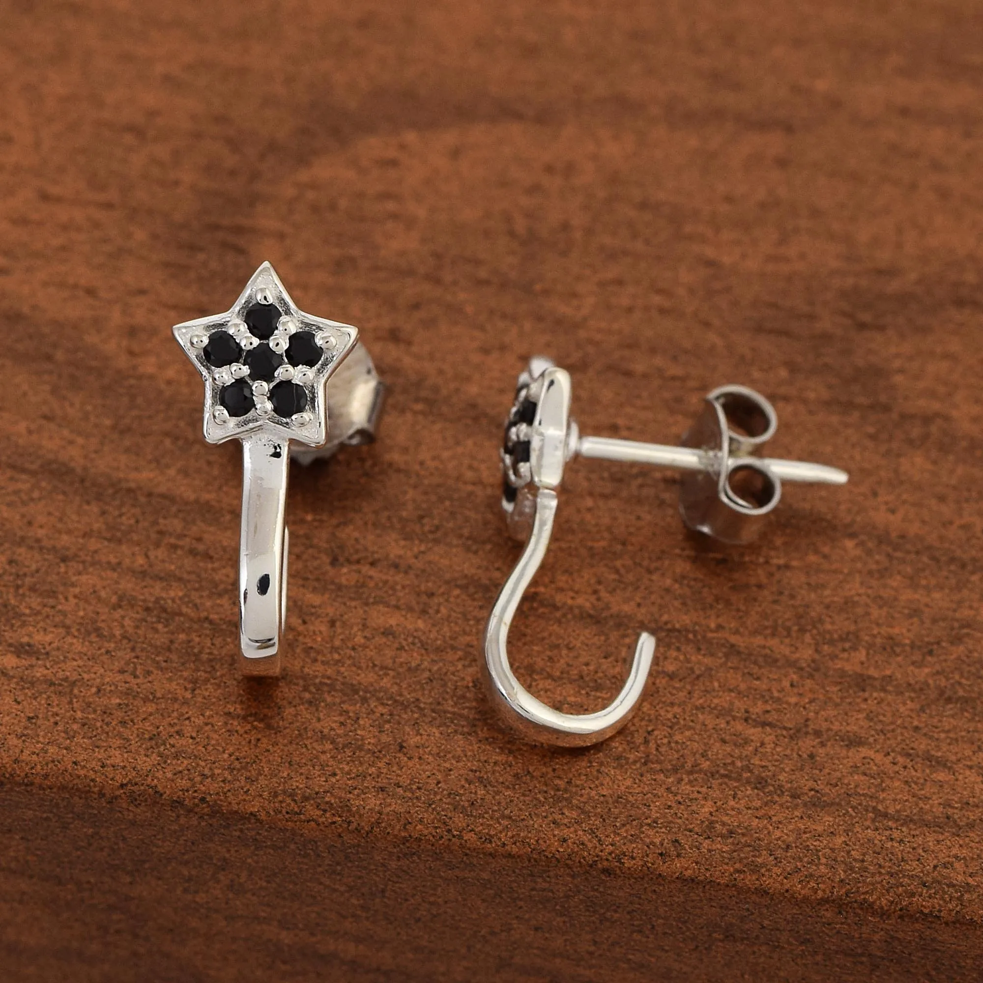 Best Seller Handcrafted Exclusive Black Onyx Pear Cut Gemstone Silver Earring 925 Sterling Silver Jewelry Gift Souvenir For Her