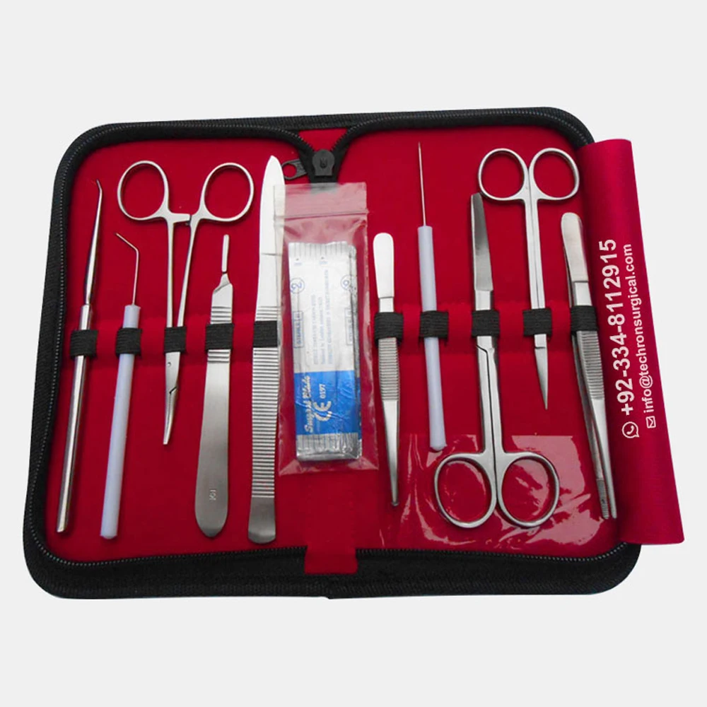 12 Pieces Doctor Student Advanced Surgery/Anatomy Dissecting Tools Kit Makers In Pakistan Surgical Instruments Factory