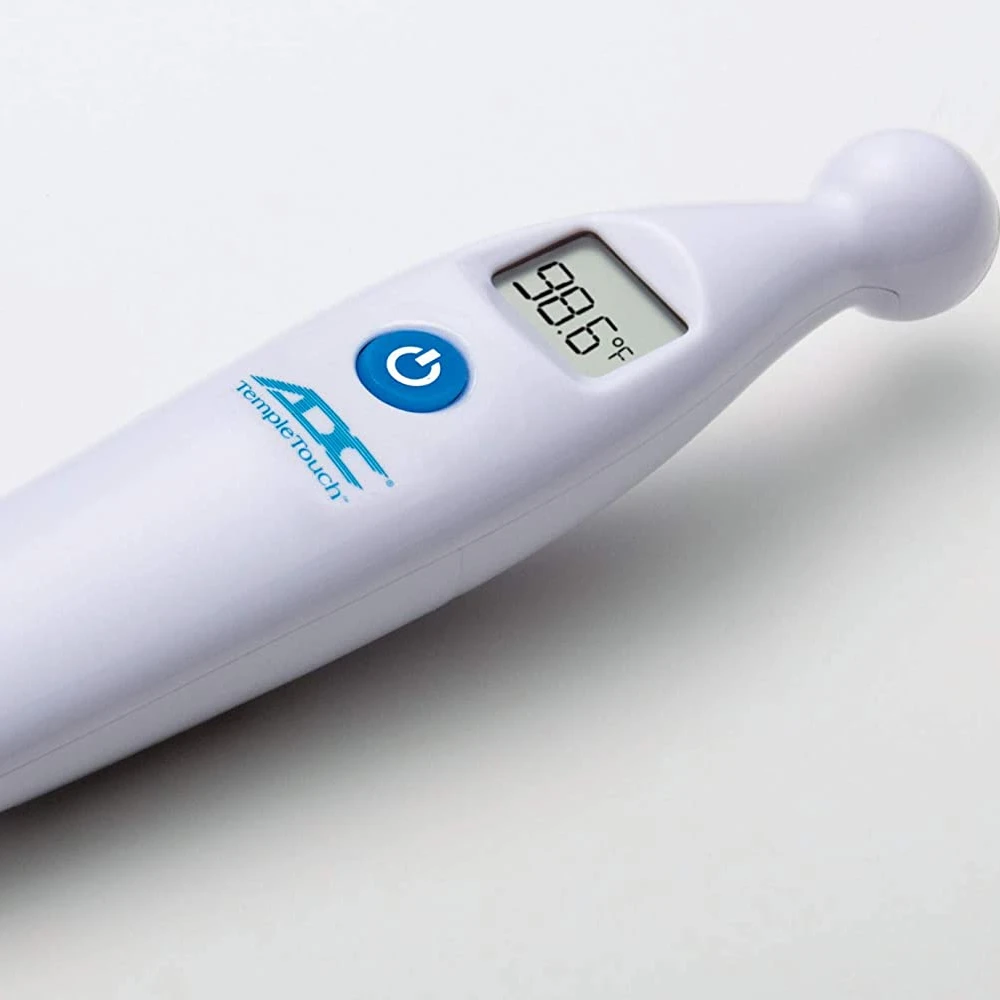 
Drop Shipping Quick read Non Invasive ADC Temple Touch Digital Fever Thermometers Suitable for Babies, Newborns, Kids, and Adult 