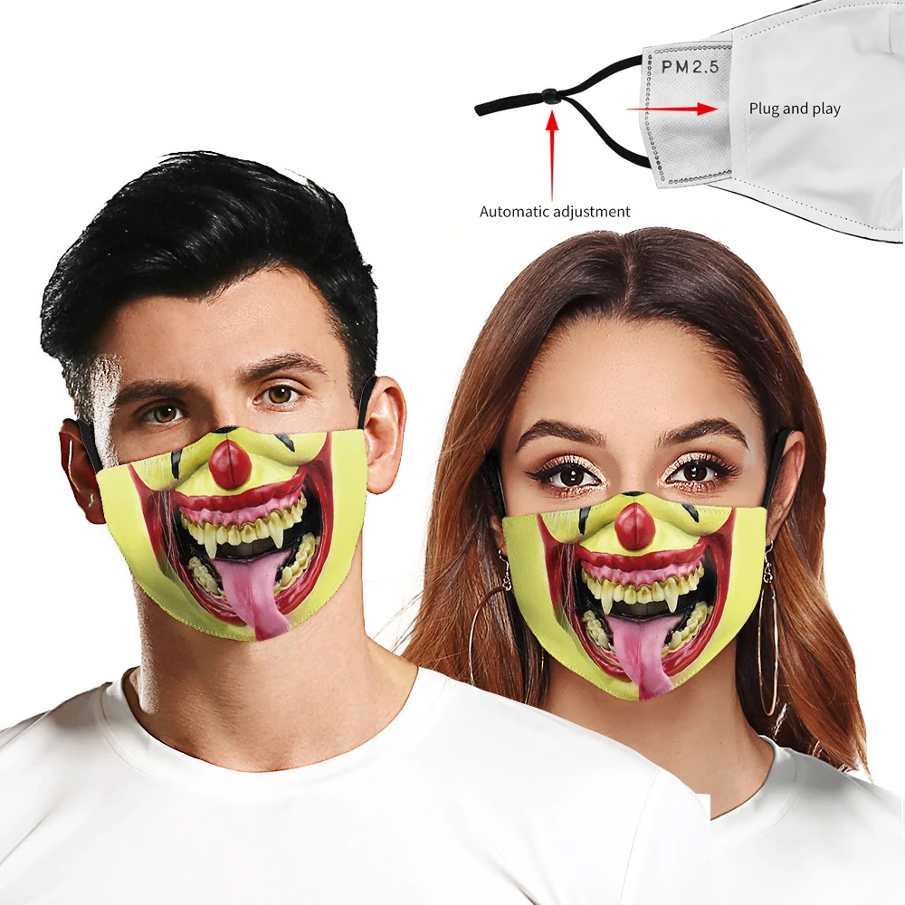 Индивидуальные маски для Хэллоуина вечеринок модные лица с 3D принтом
