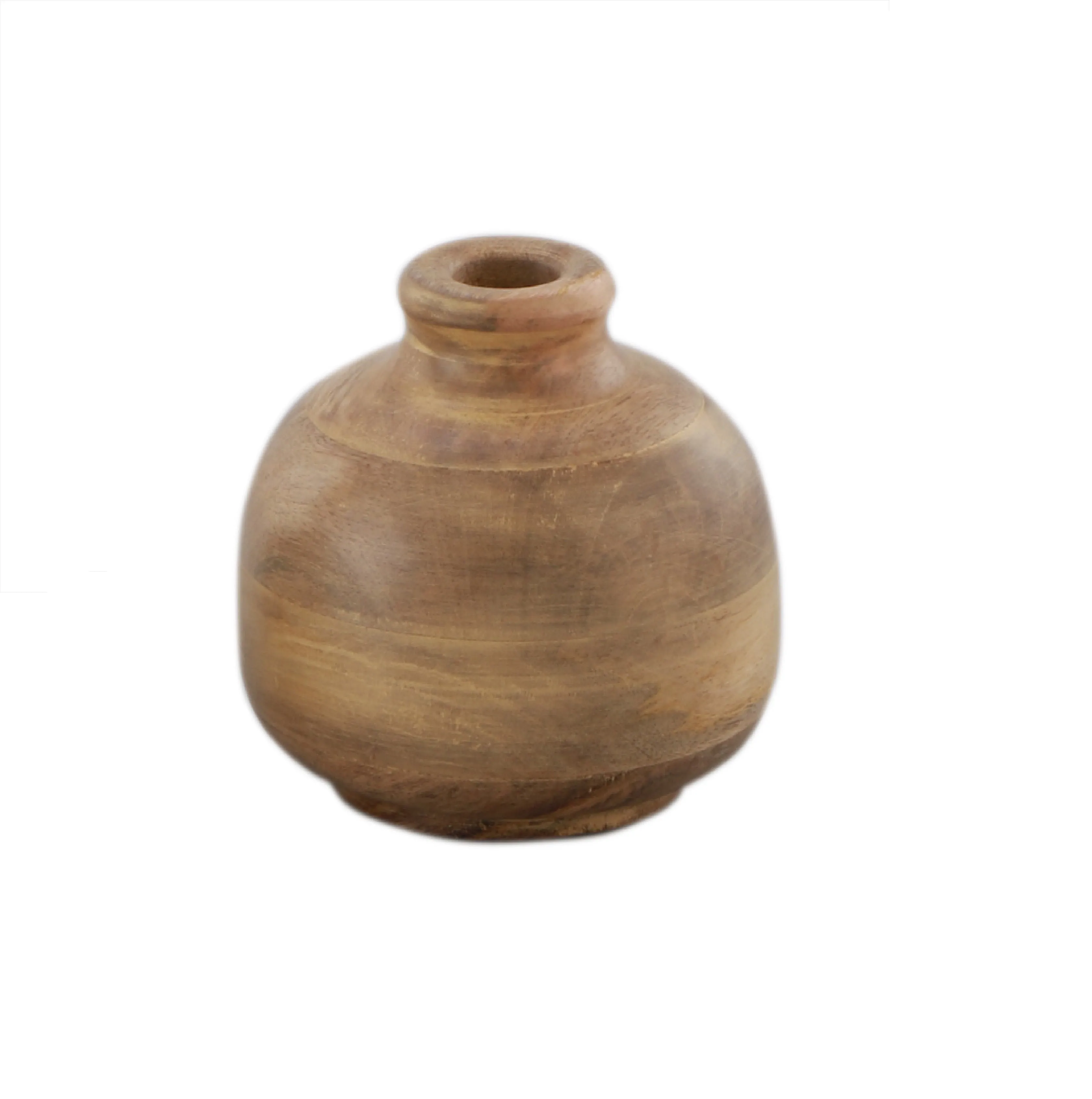 Wholesale And High Quality Wooden Flower Pots Natural Wood Flower Vases Made In India Wooden Flower Vase For Decoretion