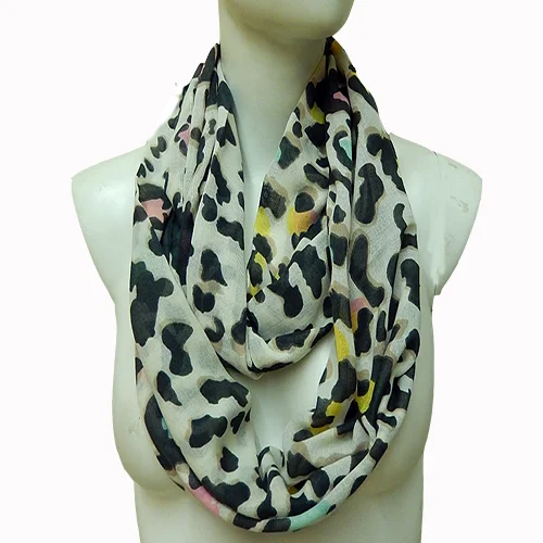 Infinity Loop Scarf 2021 100% Polyester Scarfs for Women  Custom Print Fashion Stoles and Neck wear Other Scarves for Girls