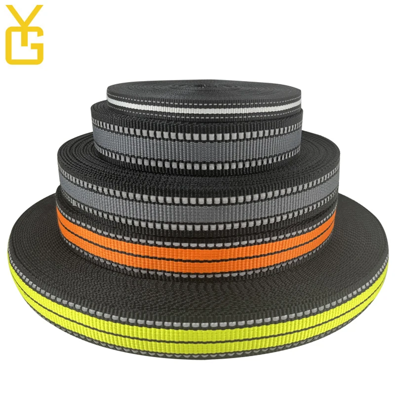 Chinese Manufacturer Hot Sell Reflective Twill Polyester Webbing Strap Handle