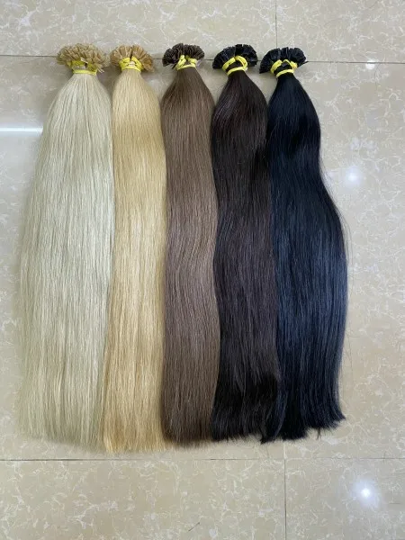 Keratin flat i u v tip microlinks hair extension europe hair best quality vietnam hair