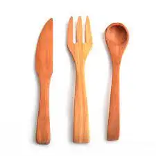 Good Quality Cutlery Set Wooden Lightweight Most Trending Restaurants hotel Cutlery Set Flatware Natural Polish Finished