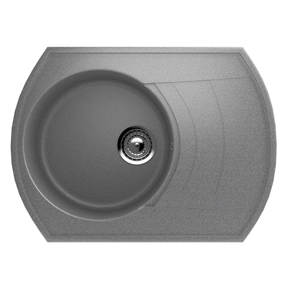 ULGRAN U-206 Reversible, Composite Artificial Durable Good Quality Granite Kitchen Sink Single Bowl Inset Sinks 450 Modern 15,1