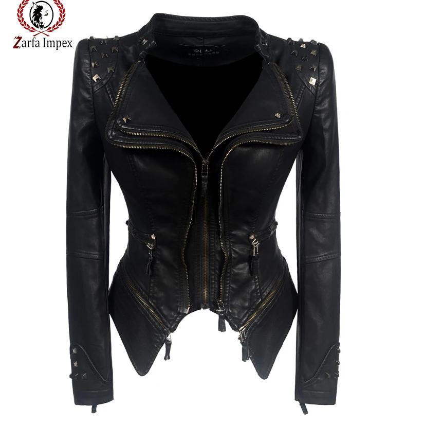 Hot Sale New Fashion Jacket Coat Women Genuine Goat Leather Multi Colors Winter Clothing For Ladies