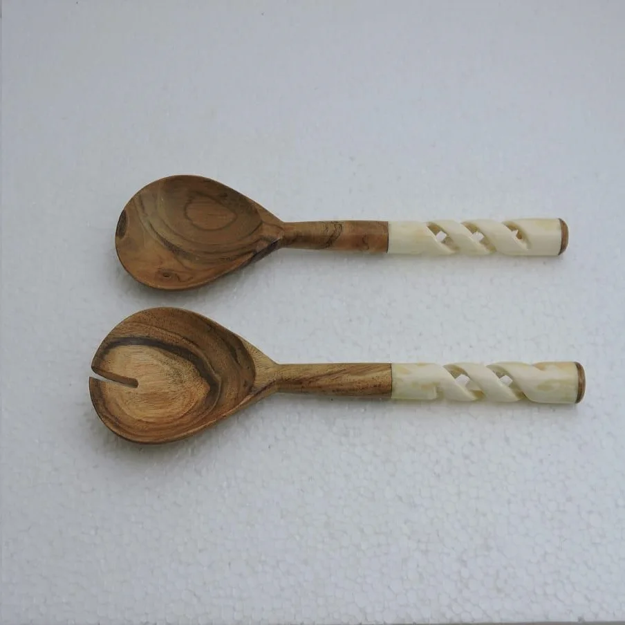 Decorative salad servers Fruit & Vegetable Tools kitchen accessories Herb & Spice Tools kitchenware tools wooden serving tools