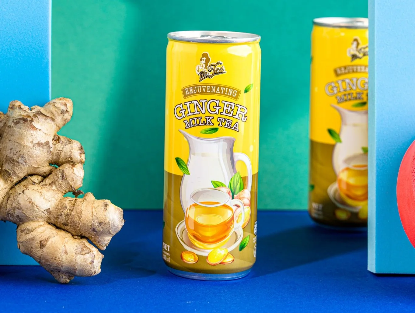 Ready To Drink OEM Warm Body Bulk Can Blended Tea Drinks Energize Breakfast Instant MR TEA Ginger Milk Tea 240ml x 24c