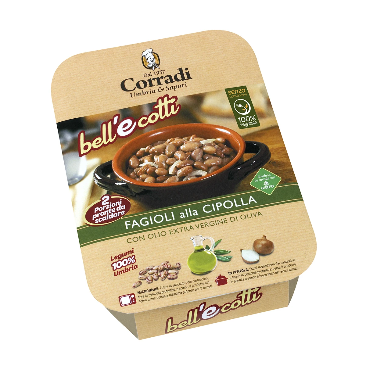 ITALIAN QUALITY BEANS WITH ONION READY TO EAT INSTANT SOUP