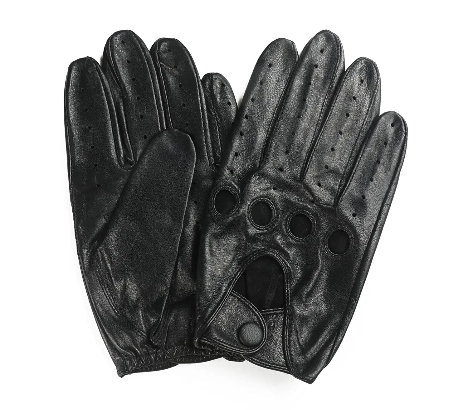 Высококачественные Мягкие Водонепроницаемые гибкие мужские модные перчатки из козьей кожи для вождения кожаные водителя всех размеров