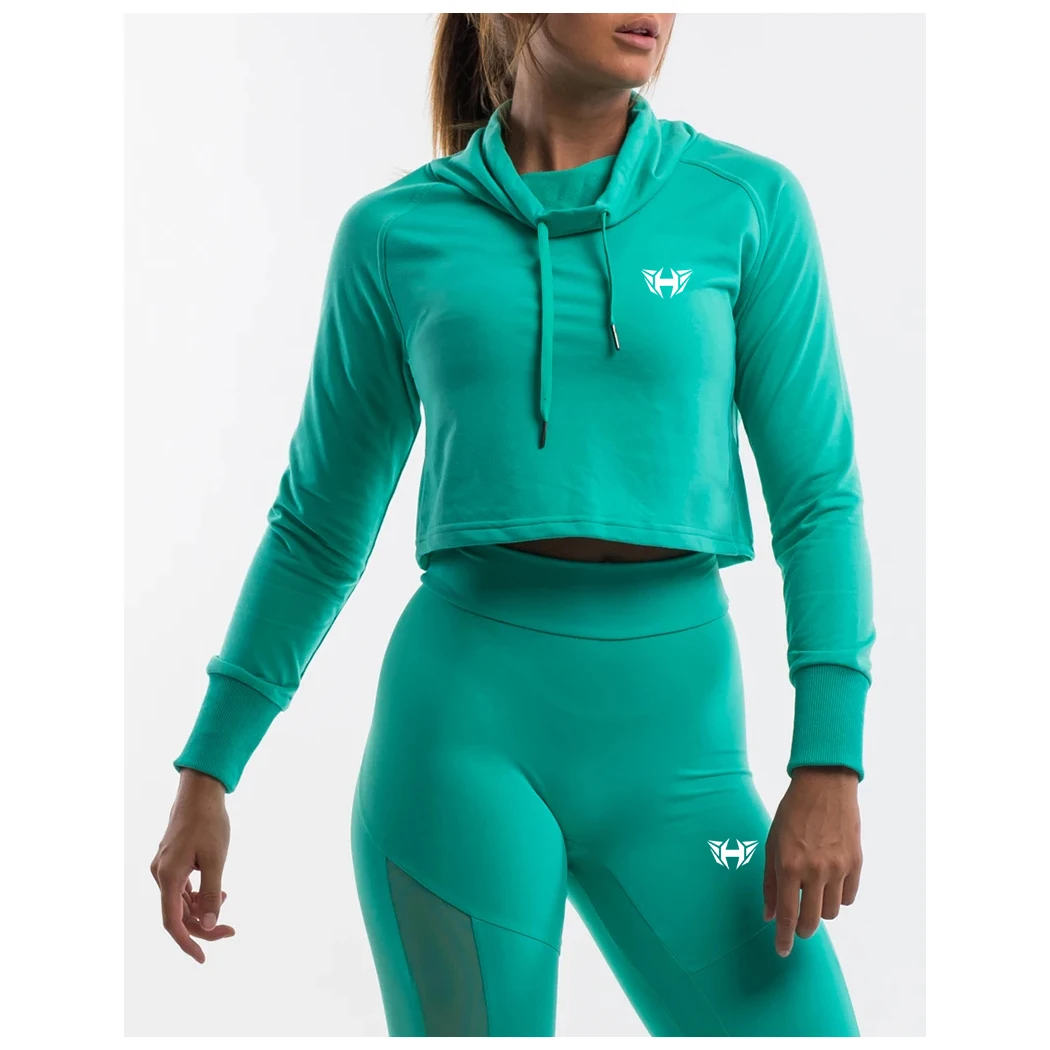 
Spring and Autumn Fashion Loose Short Hoodies for Women/Polyester Cotton Cheap Hooded Sweatshirt Bulk Hoodies Women 