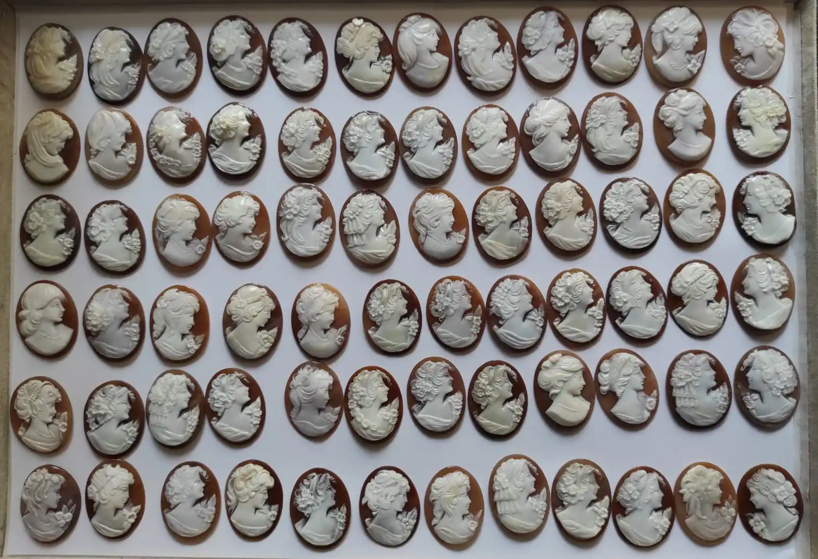 Hand-carved  in Italy Sardonyx Shell Cameos available all sizes also in pairs for Earrings no minimum order cameo italy