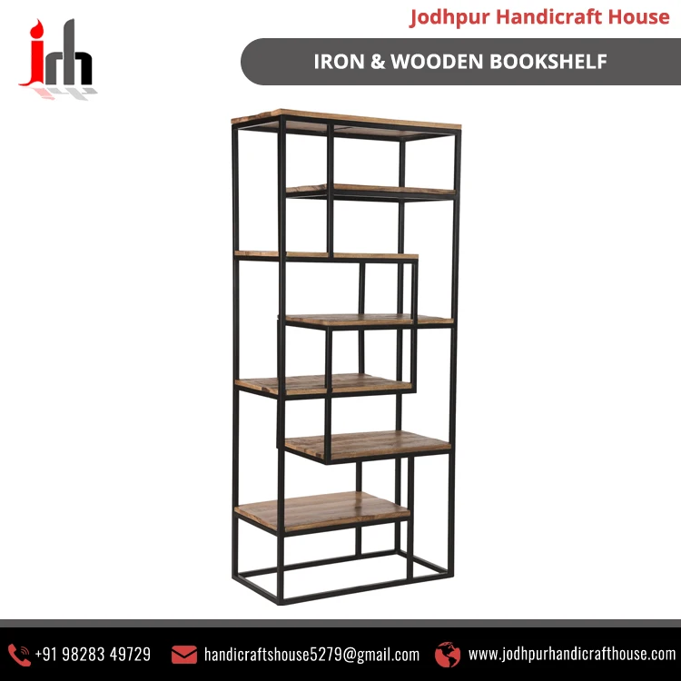 
Highest Quality Strong Wooden Material 8 Section Wooden Bookshelf for Library 