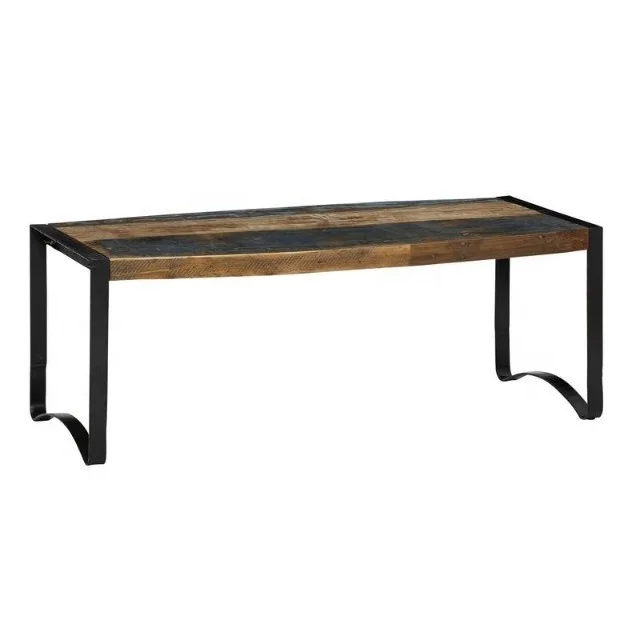 
2021 г., промышленный деревенский кофейный столик нового дизайна с железной рамой из восстановленного дерева 