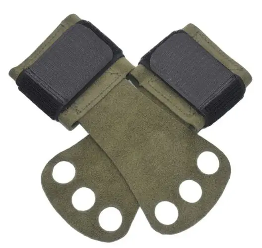 
Crossfit Grip Cow Leather Palm Protector 3 Finger Hole 