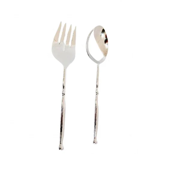 Набор столовых приборов из нержавеющей стали комплект металлических с дизайнерской ручкой ножом и ложкой современный дизайн для украшения дома