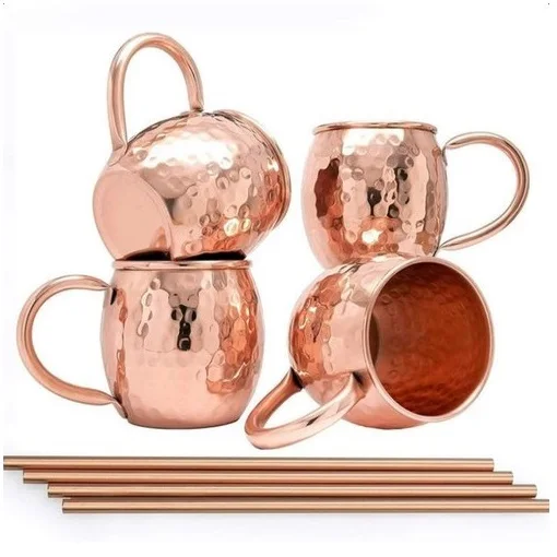 High Quality Moscow Mule Mug Beer Drinking Copper Mugs Exporter Customized Finished Copper Moscow Mule Mugs from Indian Supplier