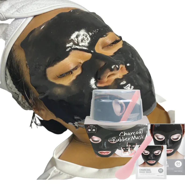 Made in Korea OEM ODM Hydrojelly powder SPA Face mask Peel Off Charcoal rubber jelly mask